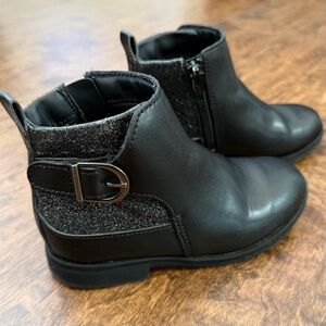 Stride Rite Black Sparkle Toddler Boots